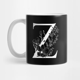 Letter Z Monogram - Floral Initial Mug